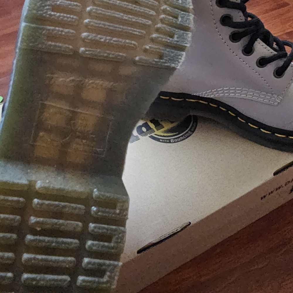 Dr. Martens Cream tall boots black laces sz 5 - Picture 3 of 8